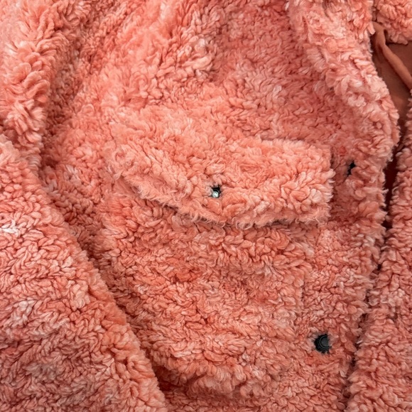 Free People Pink Teddy Swing Fleece Oversized Jacket Small - Picture 4 of 7